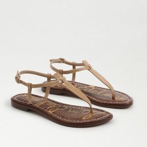 Sam Edelman Gigi Thong Sandals - Almond Patent
